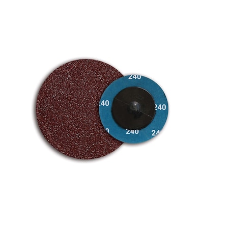 Continental Abrasives 2" 240 Grit Aluminum Oxide Cloth Reinforced Quick Change Style Disc Q-A2240